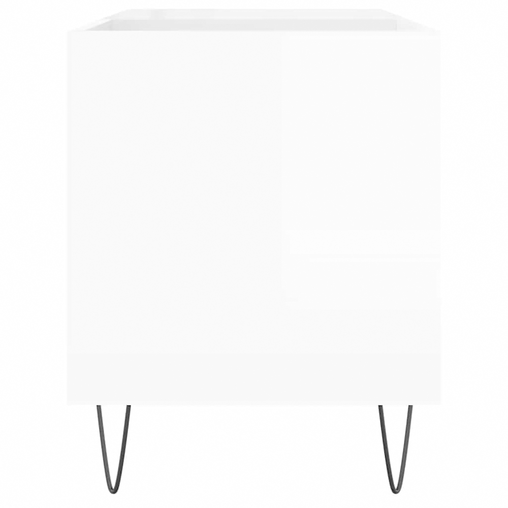 vidaXL 2 Shelf White Record Cabinet Image 5