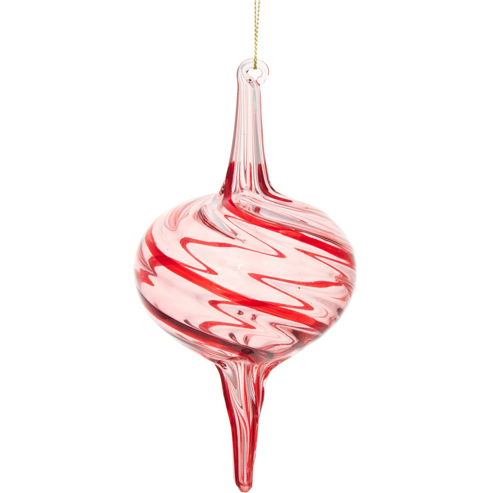 Red and Pink Swirl Bauble Image 5