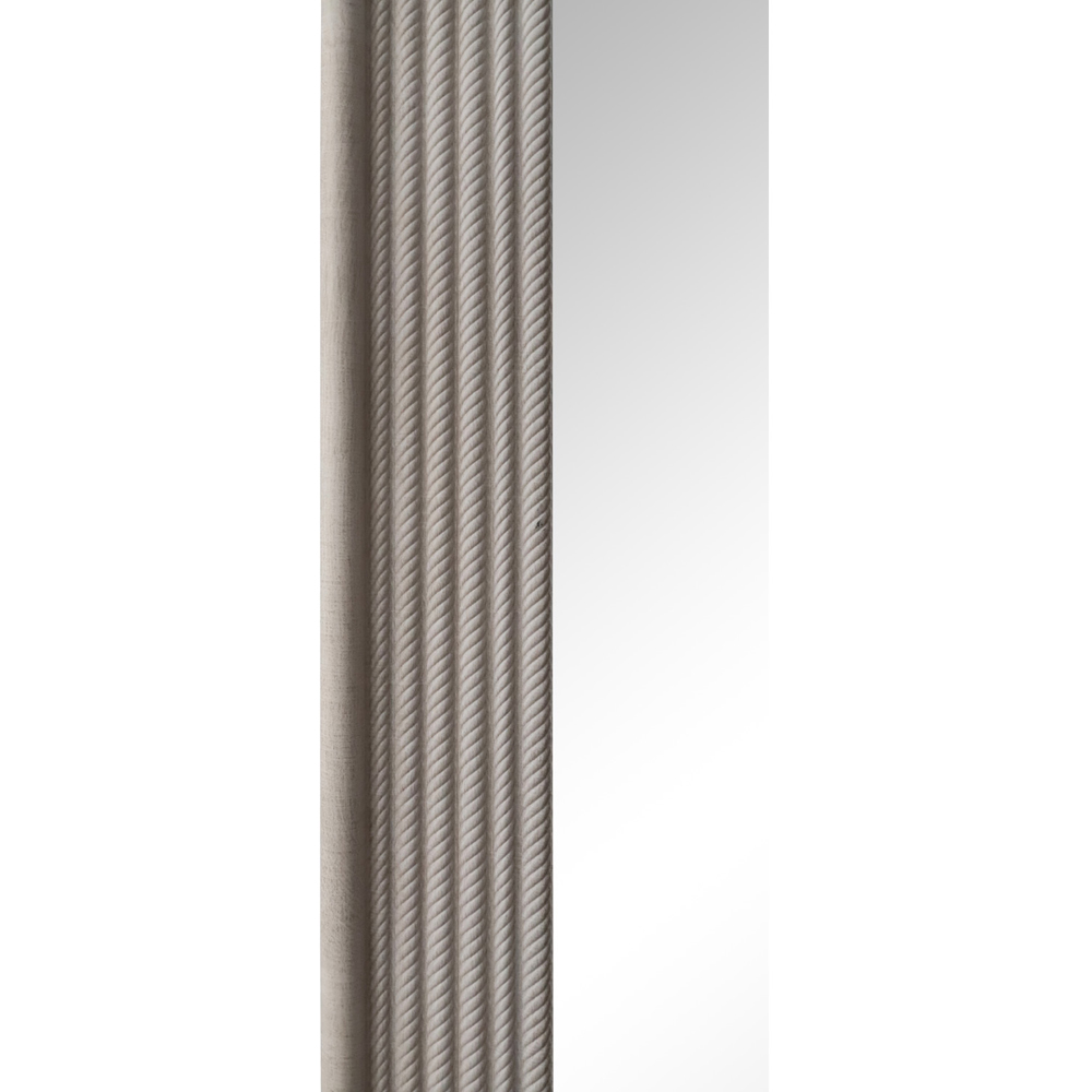 Woven Rope Effect Lean-To Mirror Grey Image 4