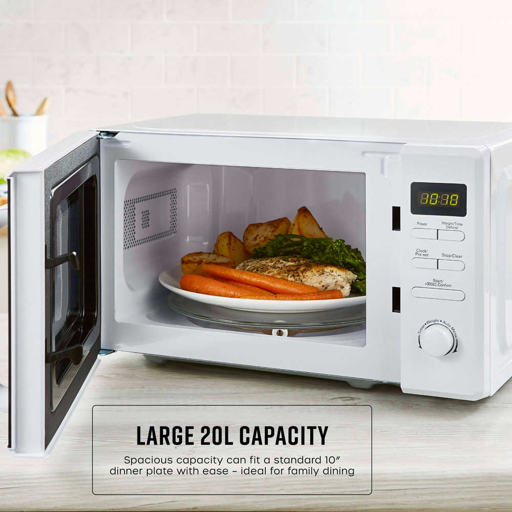 Swan SM4421WHT White Microwave Digital 20L 800W Image 4