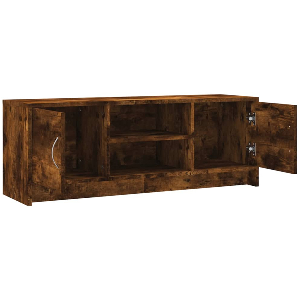 vidaXL 2 Door 2 Shelf Smoked Oak TV Cabinet Image 6