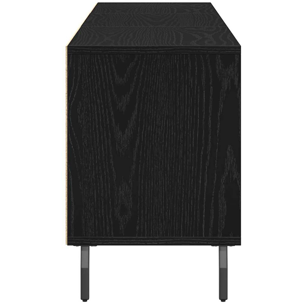 vidaXL 3 Door 3 Shelf Black Oak TV Cabinet Image 8