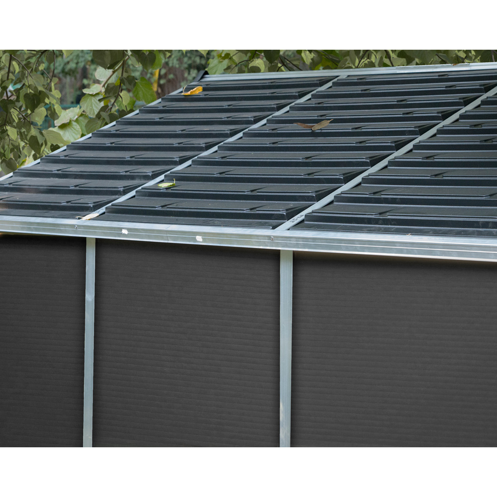 Palram Canopia Rubicon 8 x 12ft Dark Grey Garden Shed Image 3