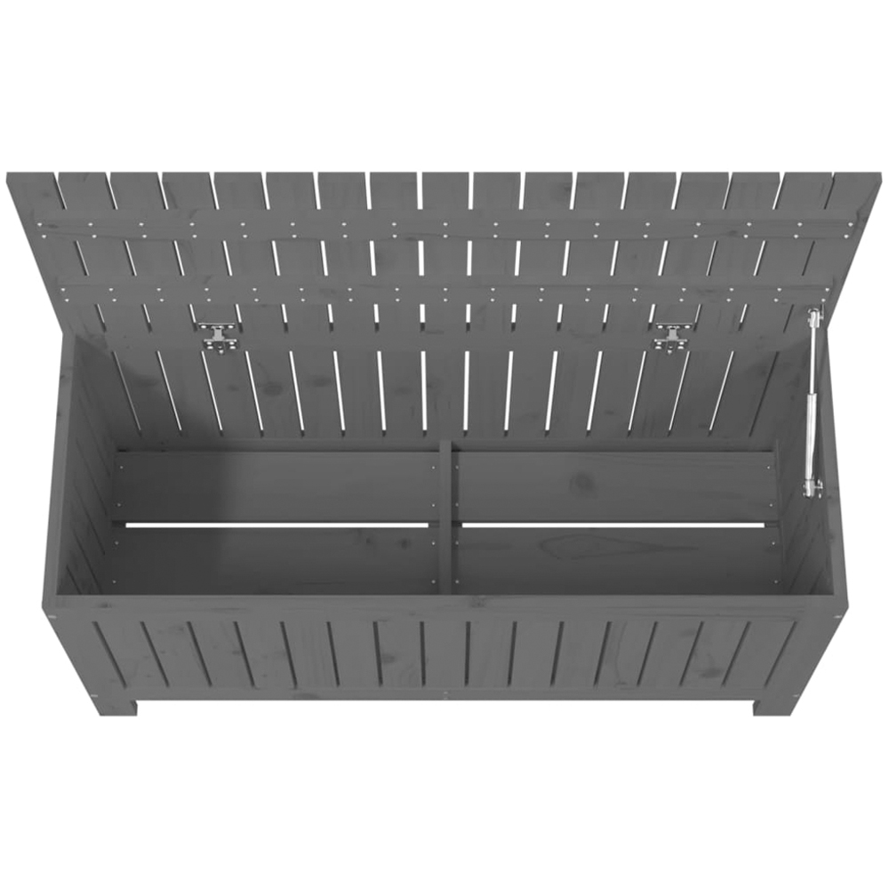 vidaXL 54 x 108 x 42.5cm Grey Pine Wood Garden Storage Box Image 7