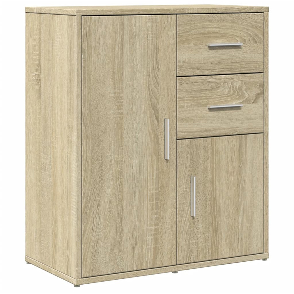 vidaXL 2 Door 2 Drawer Sonoma Oak Sideboard Set of 2 Image 4