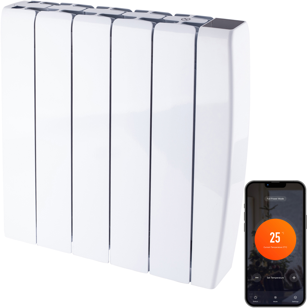 TCP Smart White Ceramic Electric Radiator 1500W Image 1