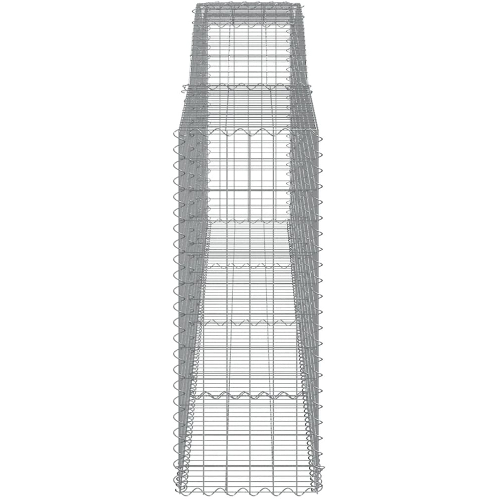 vidaXL Silver Galvanised Iron Arched Gabion Basket 400 x 50 x 120/140cm 15 Pack Image 4