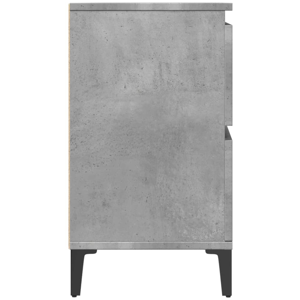 vidaXL Single Door 4 Drawers Concrete Grey Bathroom Sink Cabinet Image 4
