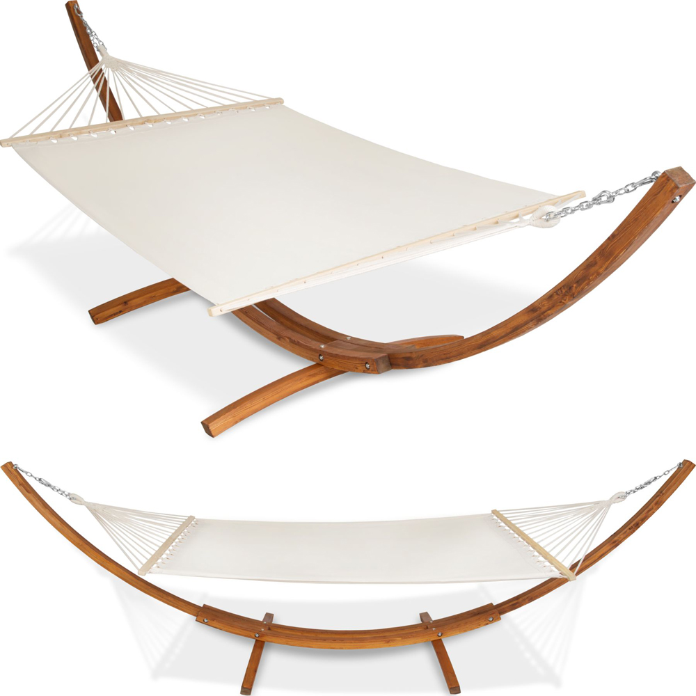 tectake Thorsten 2 Seater White Hammock Image 2