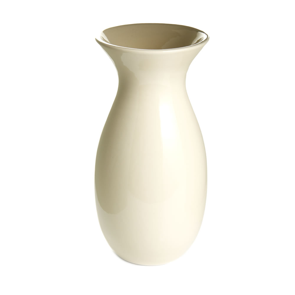 Wilko Ceramic Cream Posy Vase Image