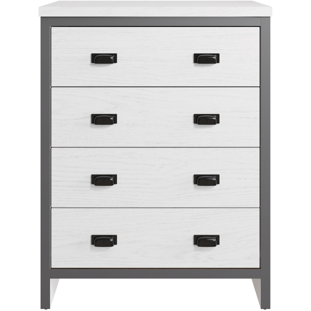 GFW Boston 4 Drawer White Oak Chest of Drawers Image 3