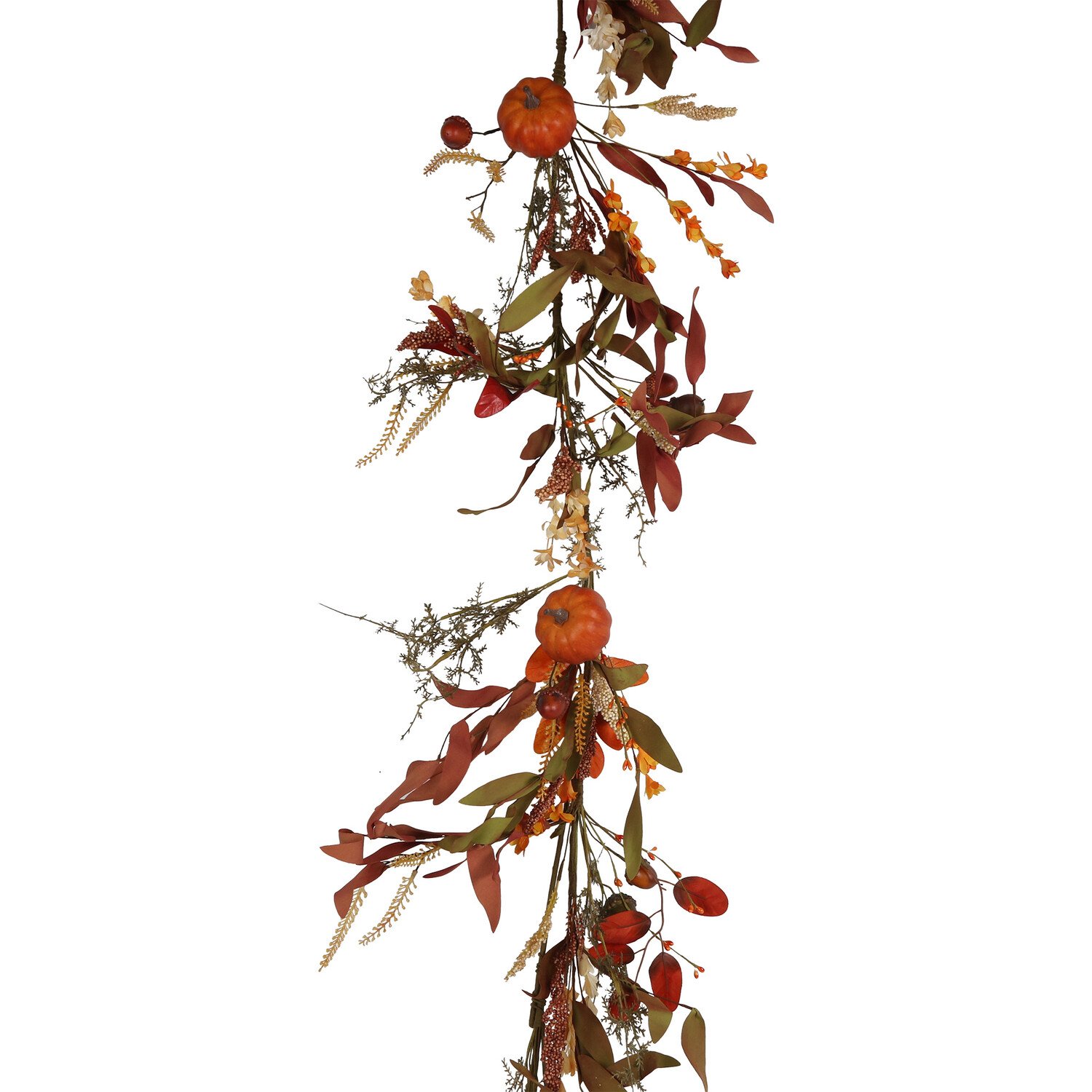 Autumnal Pumpkin Foliage Garland - Orange Image 1