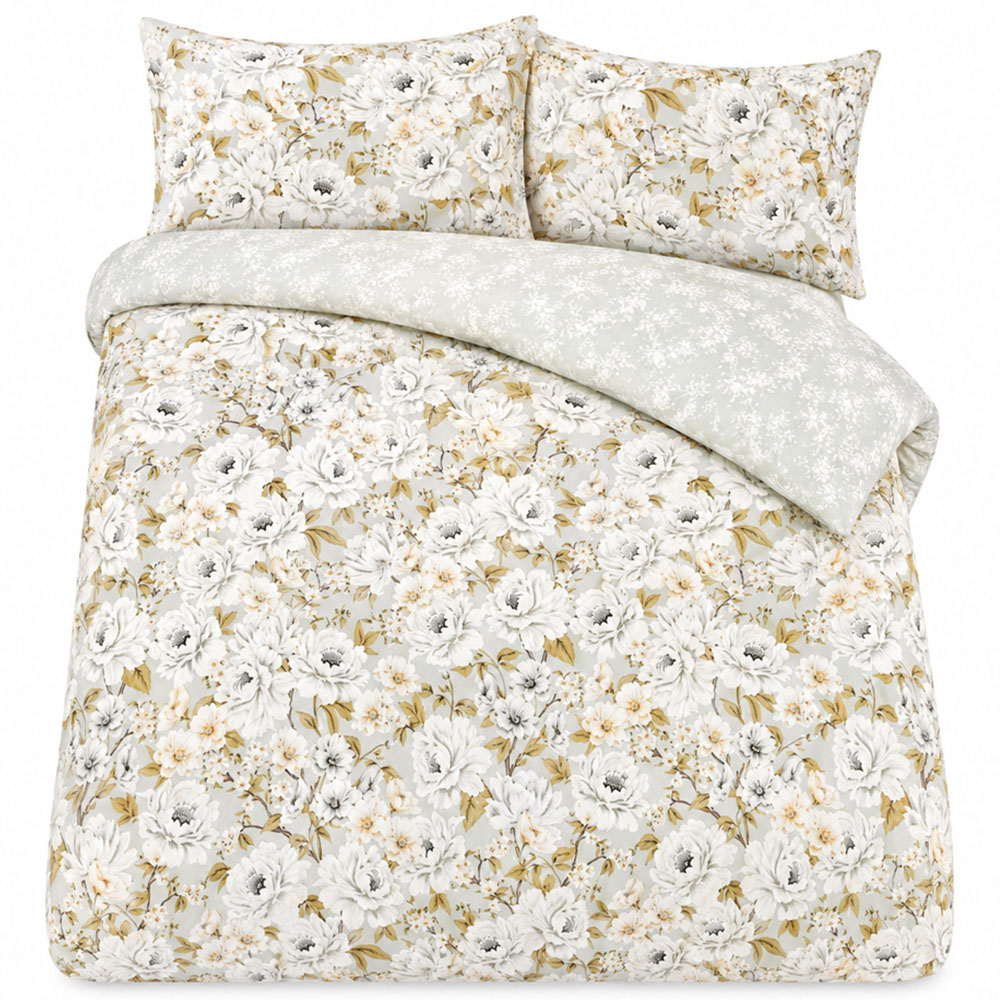 Smart Living Single Green Elegant Blooms Duvet Set Image 2