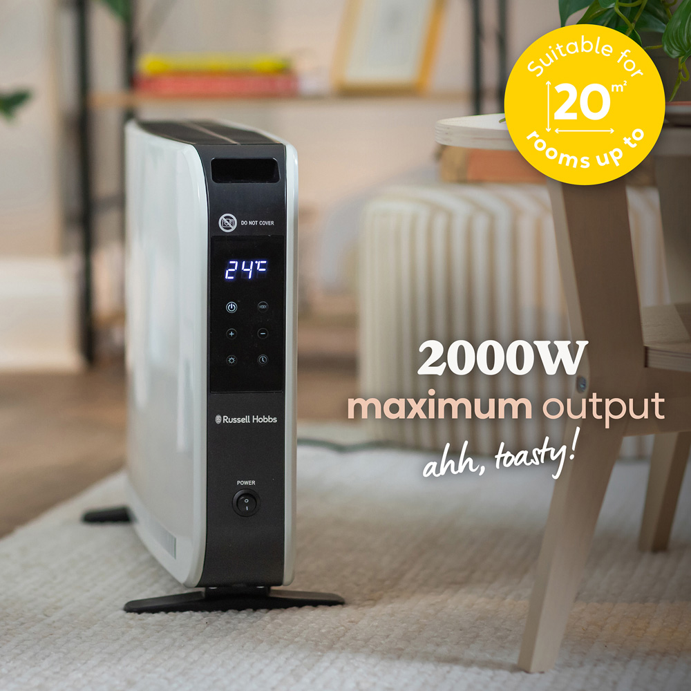 Russell Hobbs RHCVH2003W White Digital Touch Panel Convection Heater 2000W Image 5