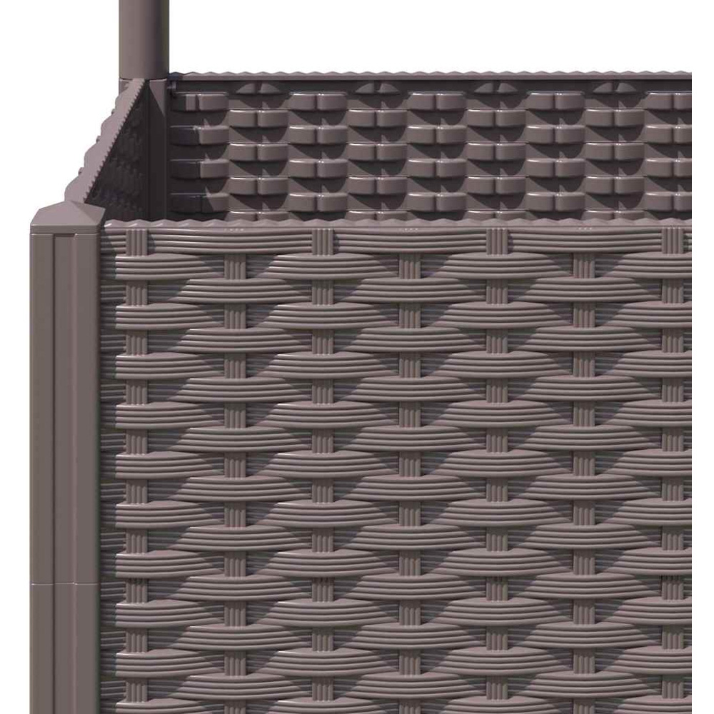 vidaXL Brown Polypropylene Garden Planter with Trellis 120 x 40 x 136cm Image 6