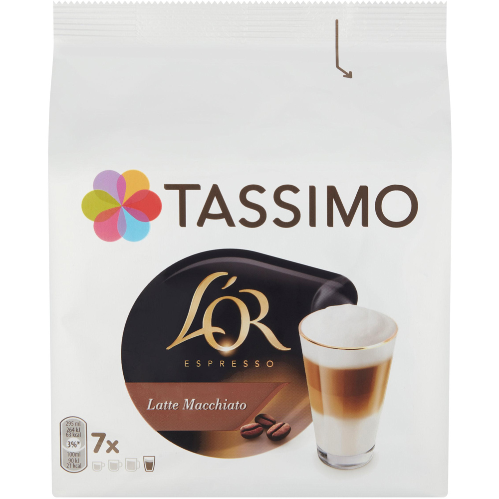 Tassimo Lor Latte Macchiato Coffee Pods 7 Pack Image