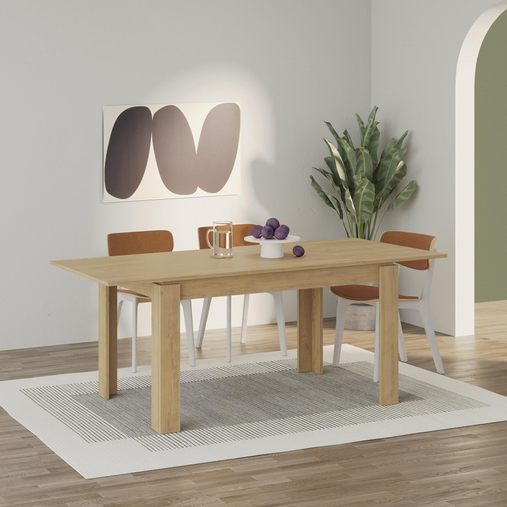 Decortie Tolmen 6 Seater Sapphire Oak Dining Table Image 4