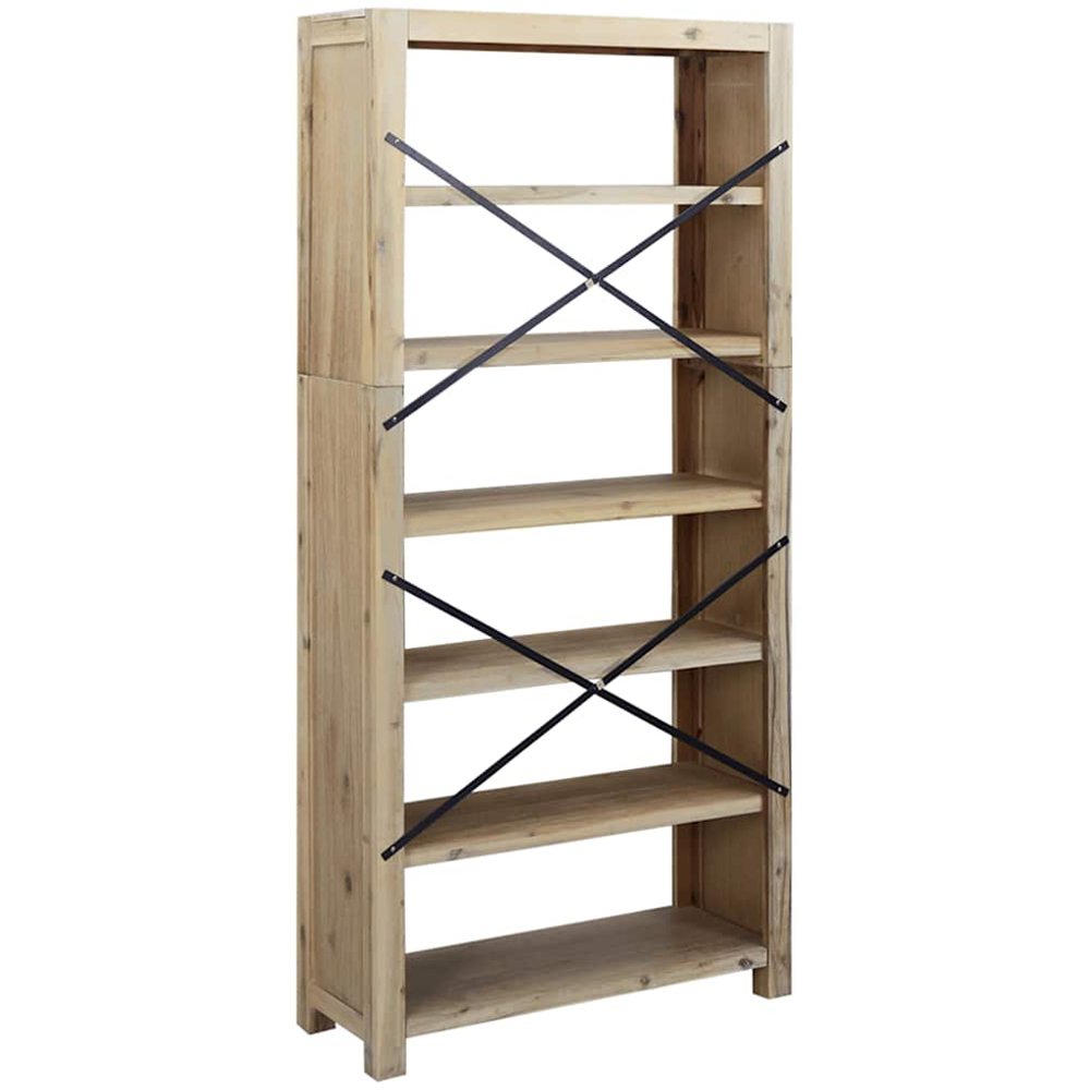 vidaXL 6 Shelf Solid Wood Acacia Bookcase Image 5