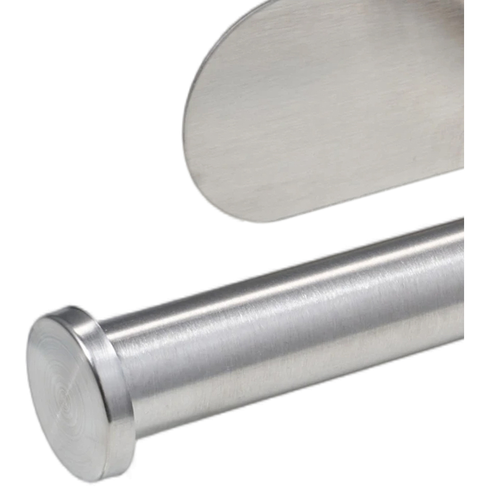 Living and Home 5-Piece Silver Wall-Mounted Stainless Steel Bathroom Hardware Set with 3 Hooks Image 5