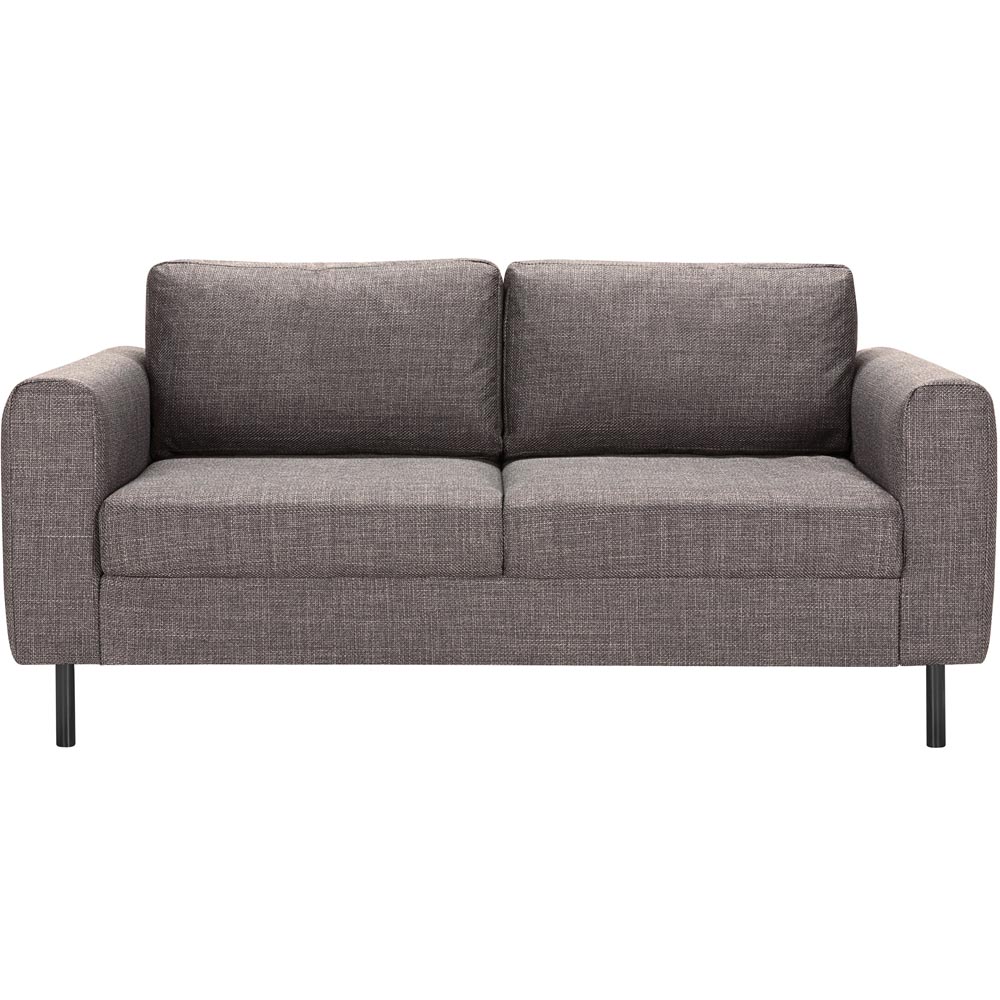 Florence Omaha 4 Seater Light Grey and Brown Basel Fabric Sofa Set Image 3