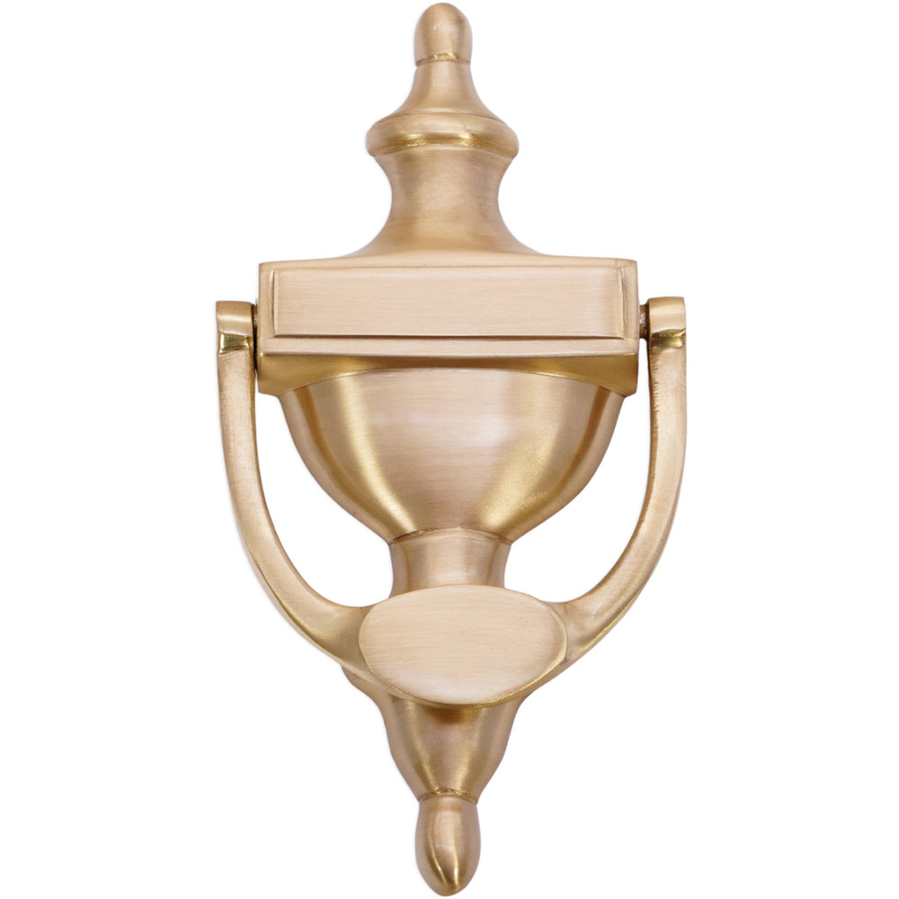 Spira Brass Satin Brass Victorian Small Door Knocker Image 3