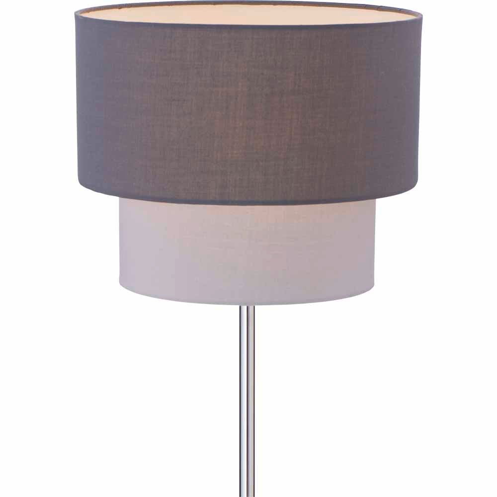 Wilko Grey Two Tier Shade Floor Lamp Image 4