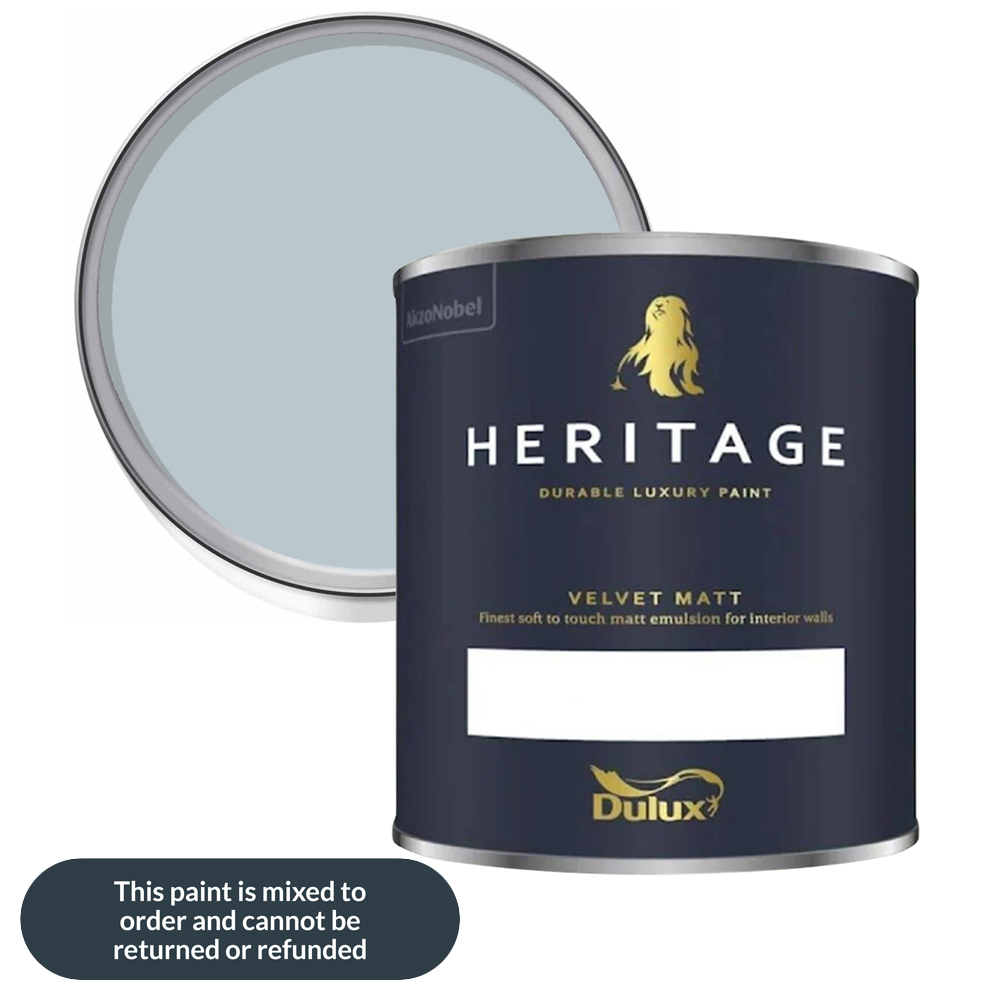 Dulux Heritage Walls and Ceilings Country Sky Velvet Matt Emulsion Paint 1L Image 1