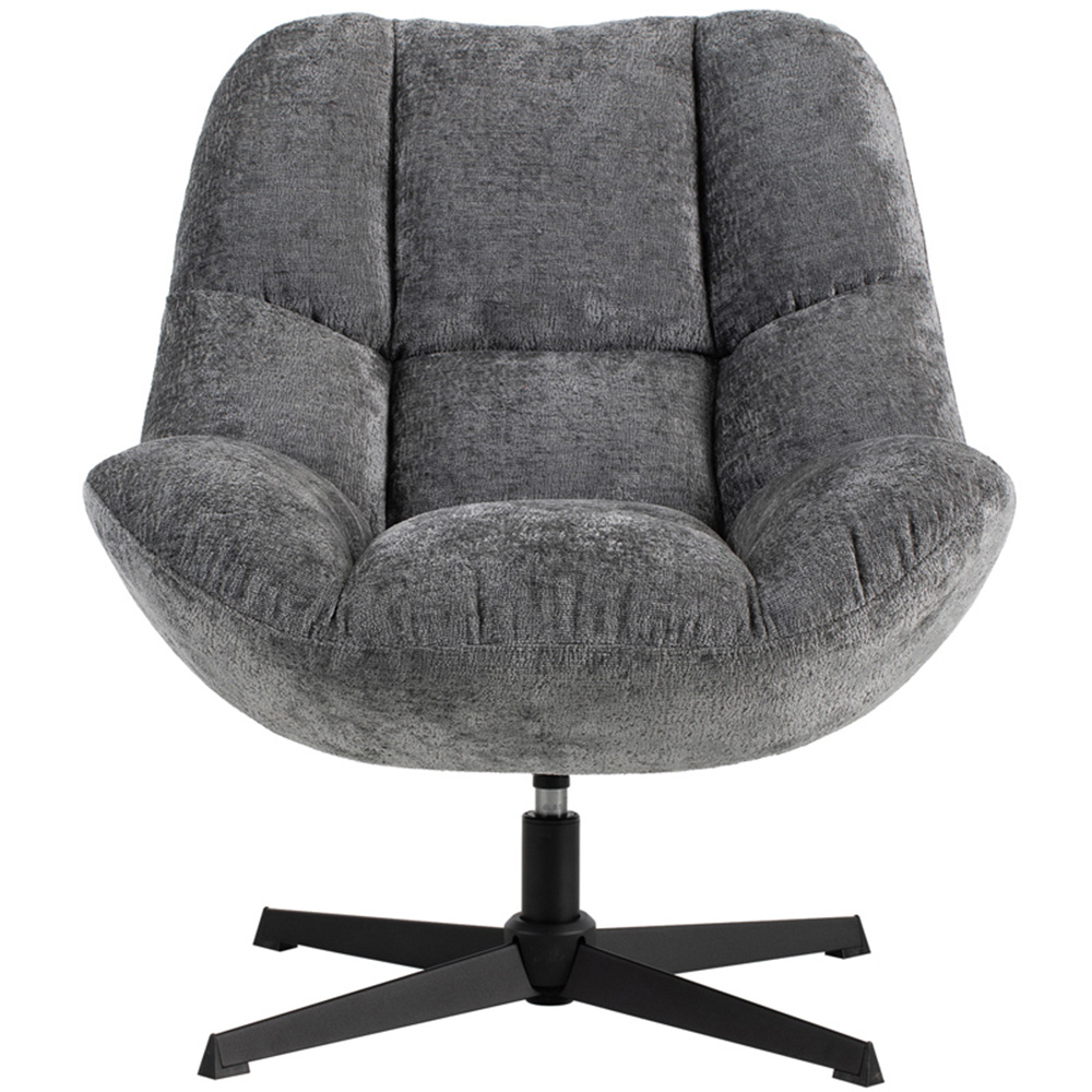 Silverdale Grey Chenille Swivel Accent Chair Image 3