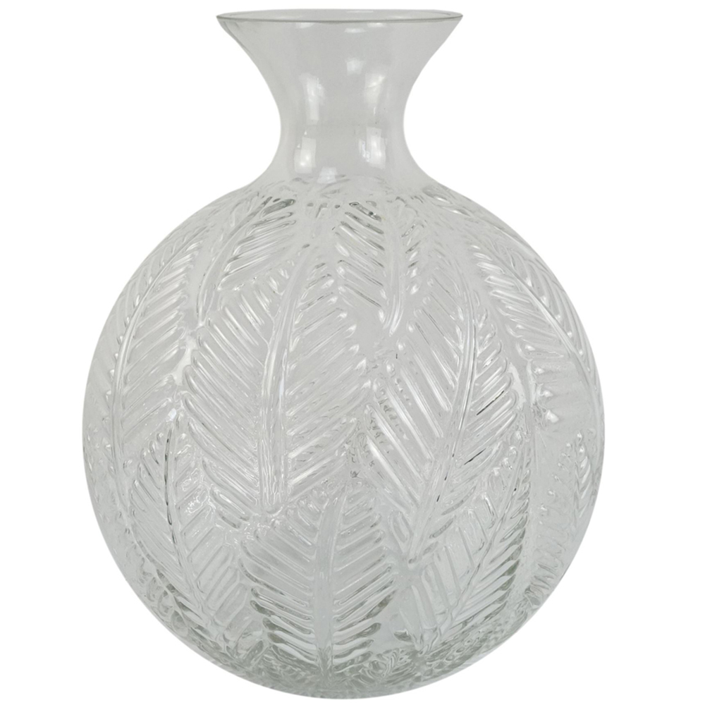 Leaf Artificial Red Carnations in Glass Ball Vase 65cm Image 5