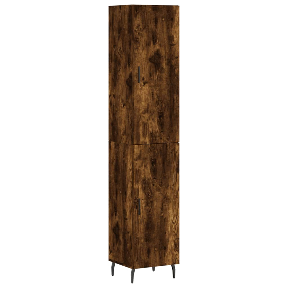 vidaXL 2 Door Smoked Oak Highboard Image 2