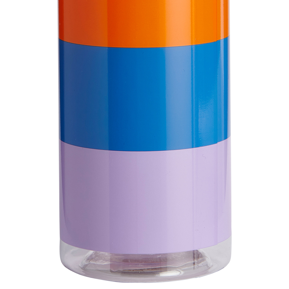 Wilko Clear Stripe Water Bottle Image 5