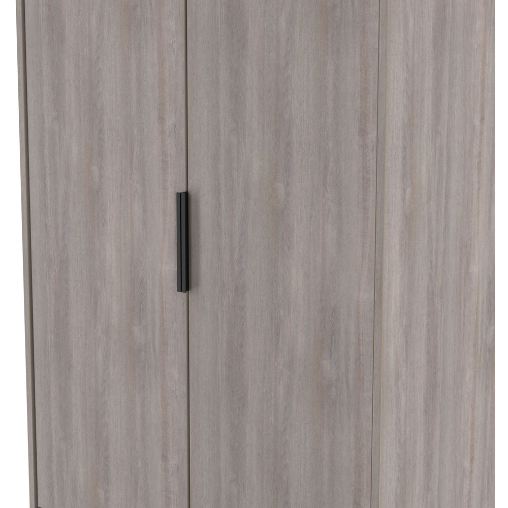 Crowndale Hong Kong 2 Door 2 Drawer Grey Oak Tall Wardrobe Ready Assembled Image 5