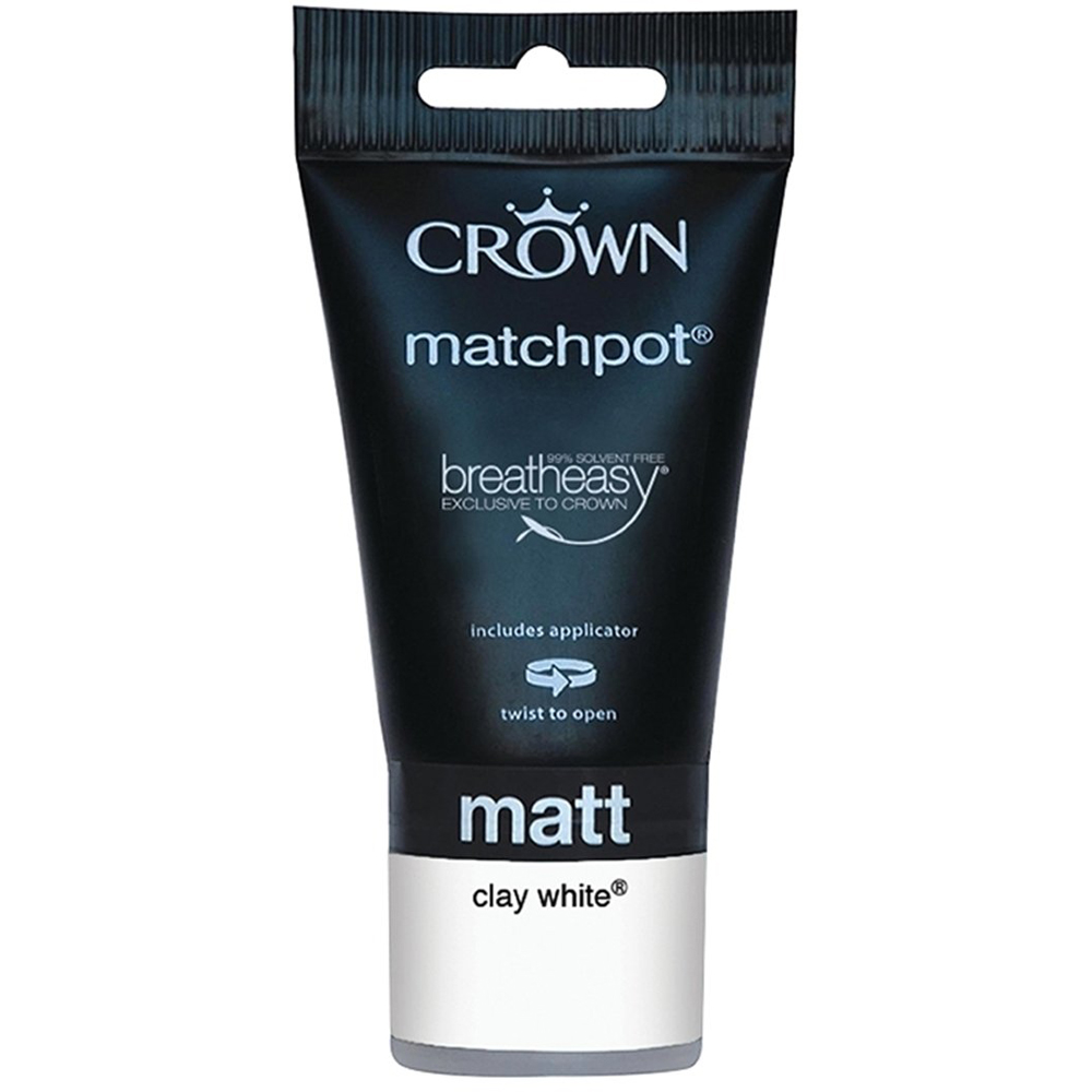 Crown Clay White Matt Breatheasy Tester Pot 75ml Image
