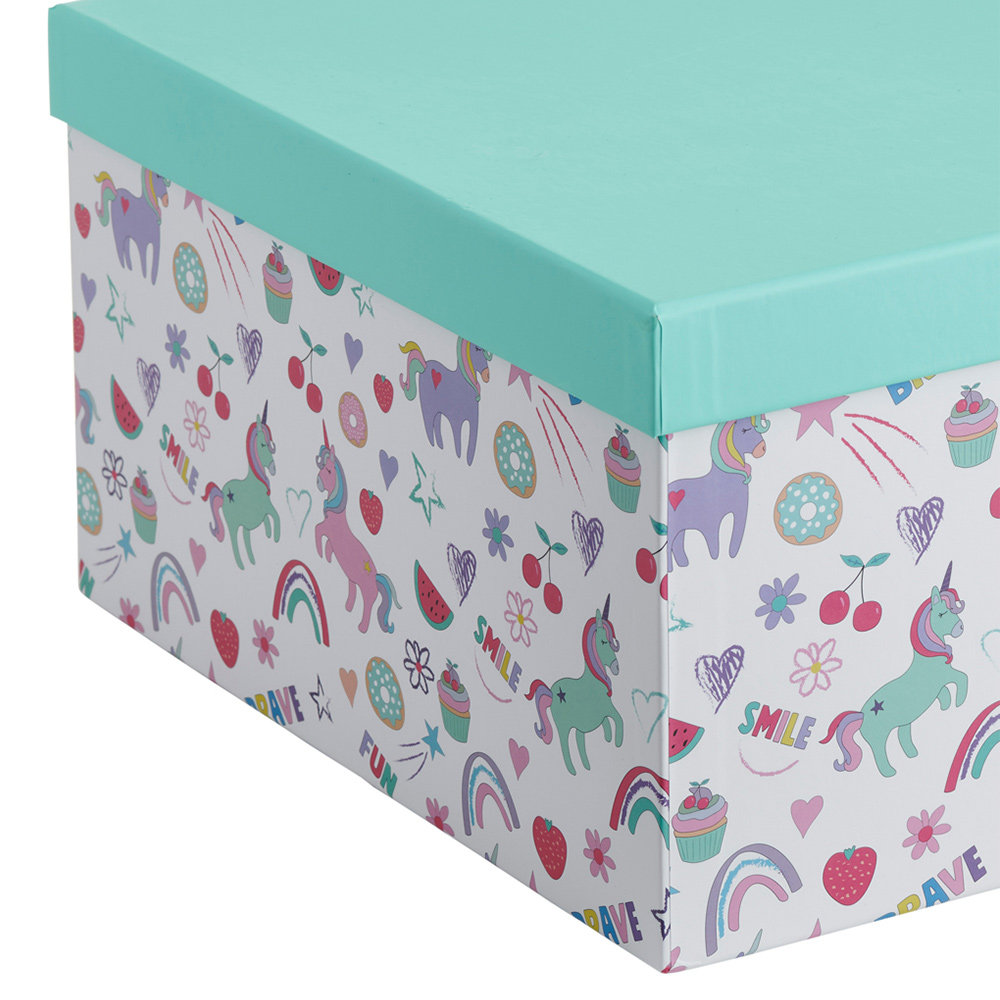 Wilko Unicorn Print Storage Box | Wilko