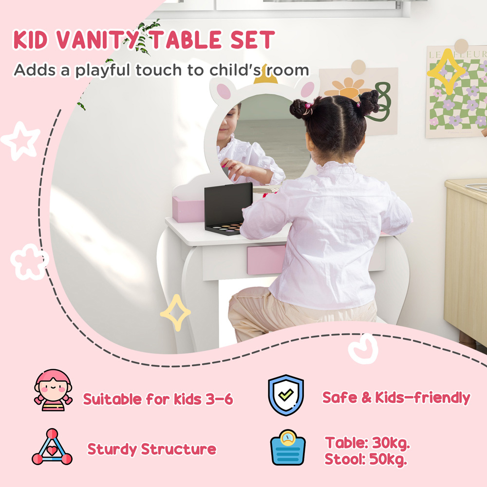 Tommy Toys White Mirror Kids Dressing Table Image 7