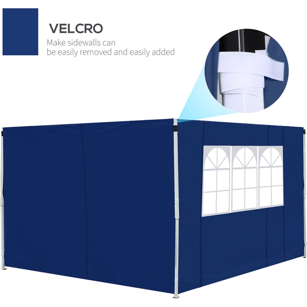 Outsunny 3m Blue Gazebo Interchangeable Side Panel Image 5