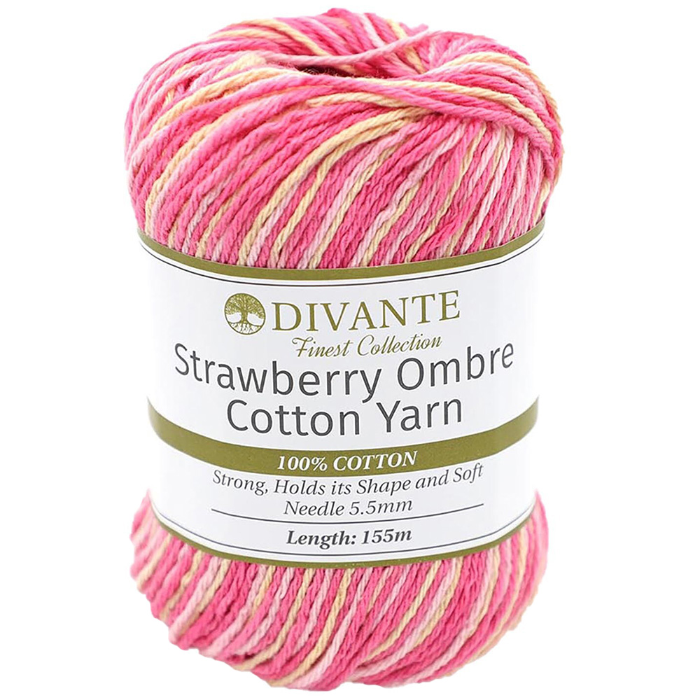 Divante Strawberry Ombre Cotton Yarn 155m Image