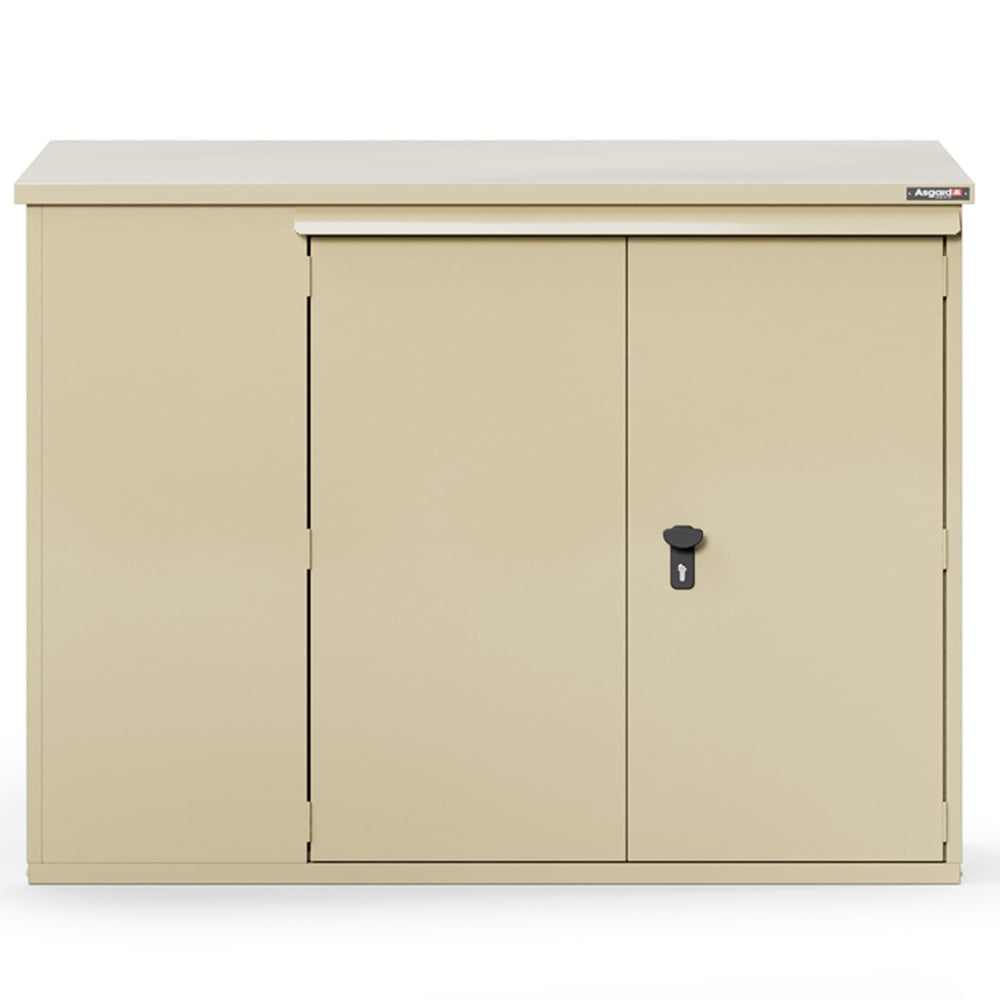 Asgard Addition 6 x 3ft Double Door Ivory Caravan Storage Shed Image 3