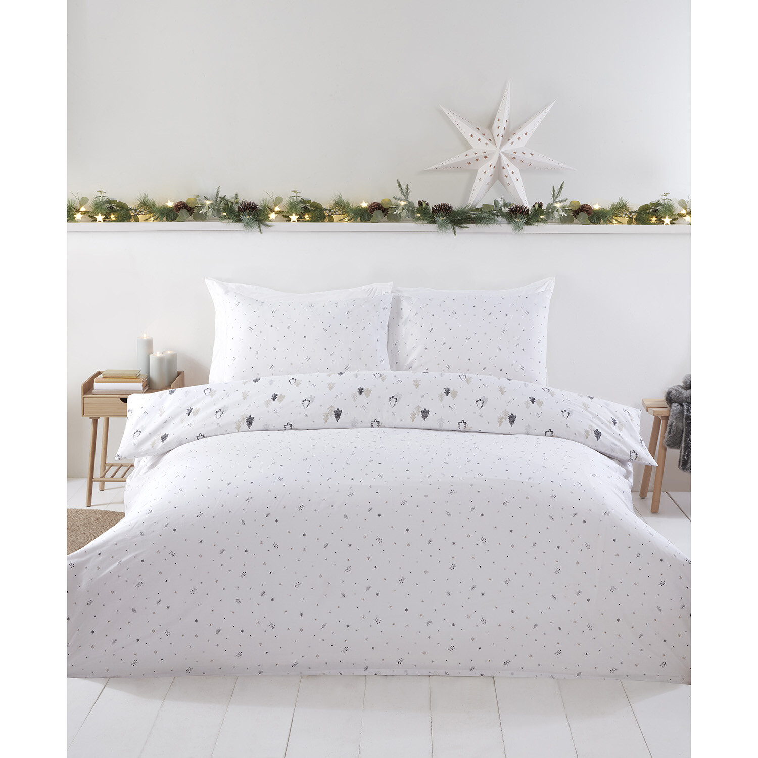 Winter Forest Duvet Set - White / Superking Image 2