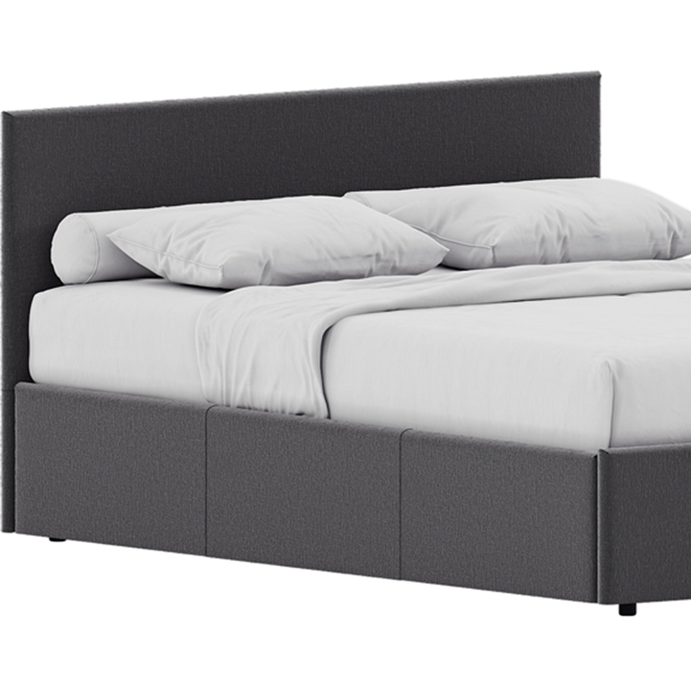 Vida Designs Veronica King Size Dark Grey Linen Ottoman Bed Image 3