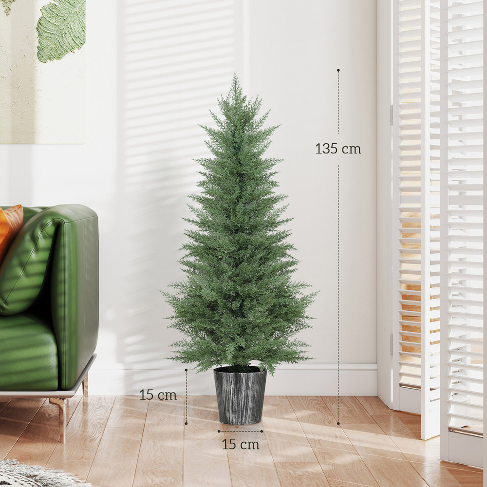 Portland Cypress Artificial Plant in Pot 4.5ft 2 Pack Image 9