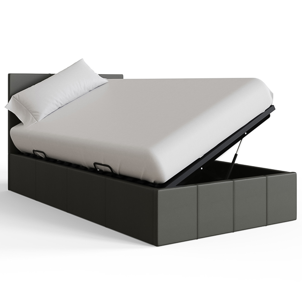 GFW Single Grey Side Lift Ottoman Bed Image 4