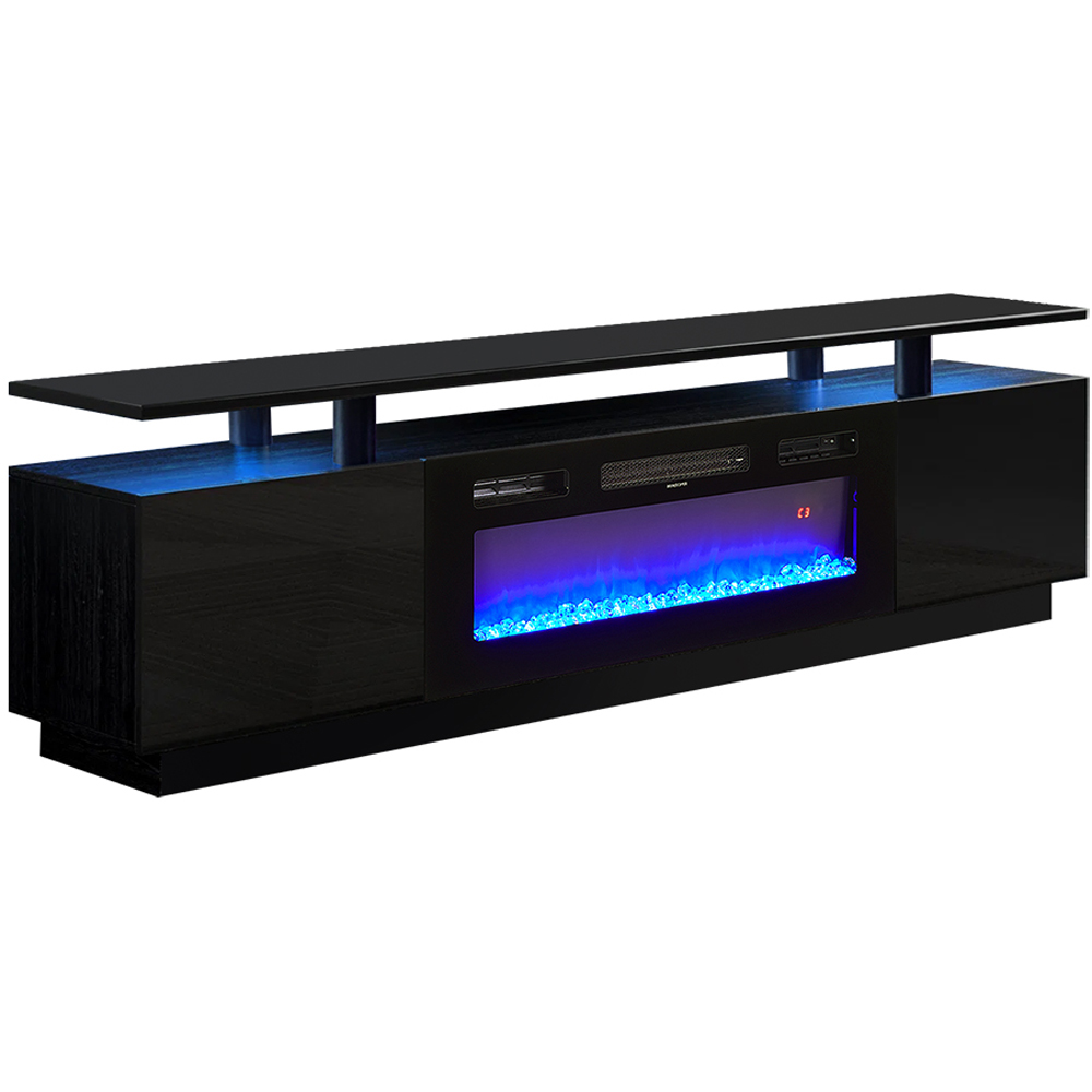 Living and Home 2-in-1 Recessed Electric Fireplace Heater TV Stand 1800W 70 inch Image 2