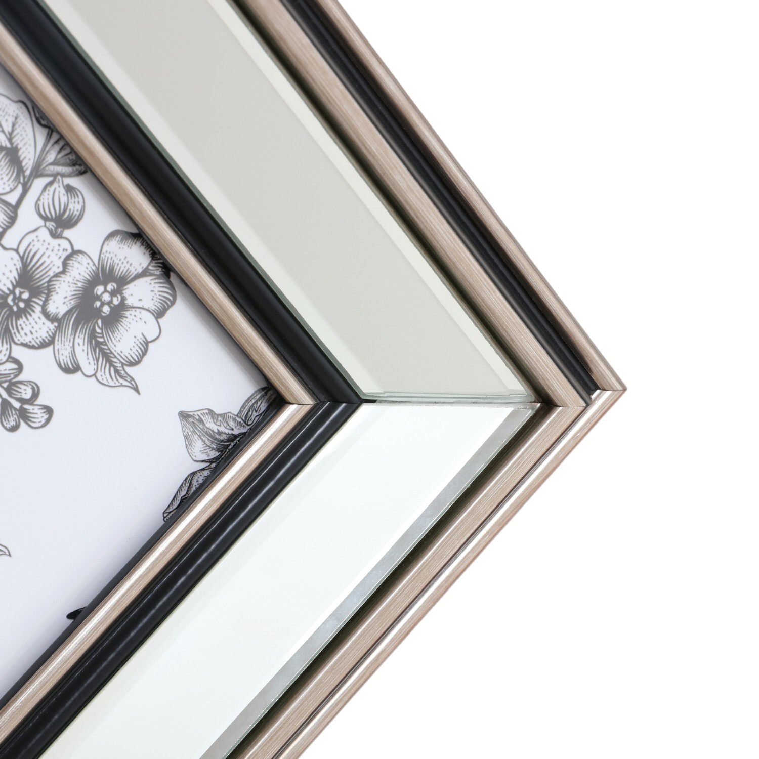 Mode Mirrored Photo Frame Silver A4 Image 5