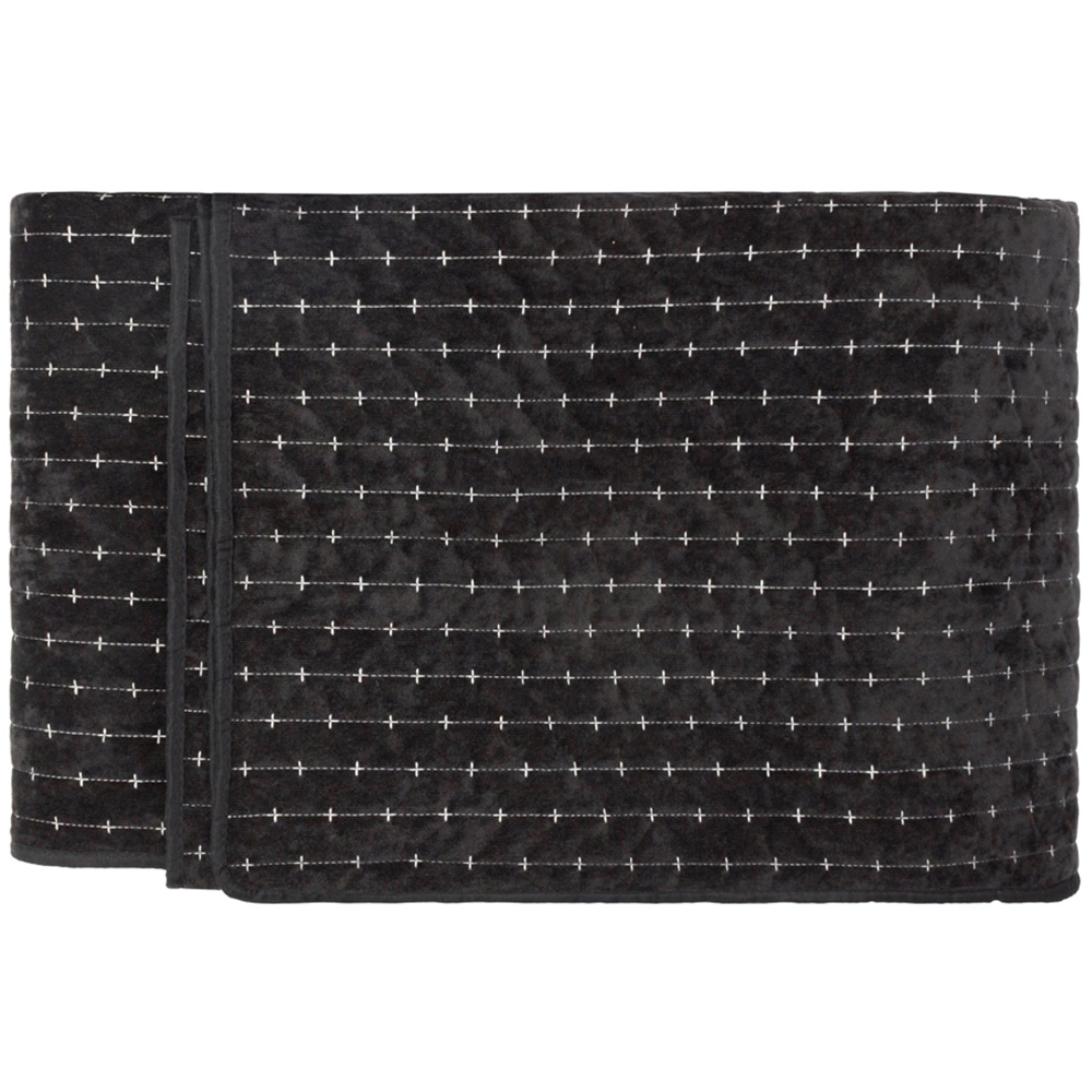 Paoletti Henley Black Pin-Cord Bedspread 235 x 235cm Image 2