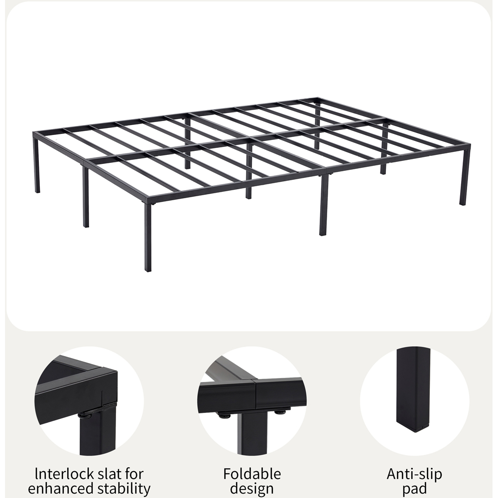Brooklyn Florence Double Black Metal Bed Frame Image 4