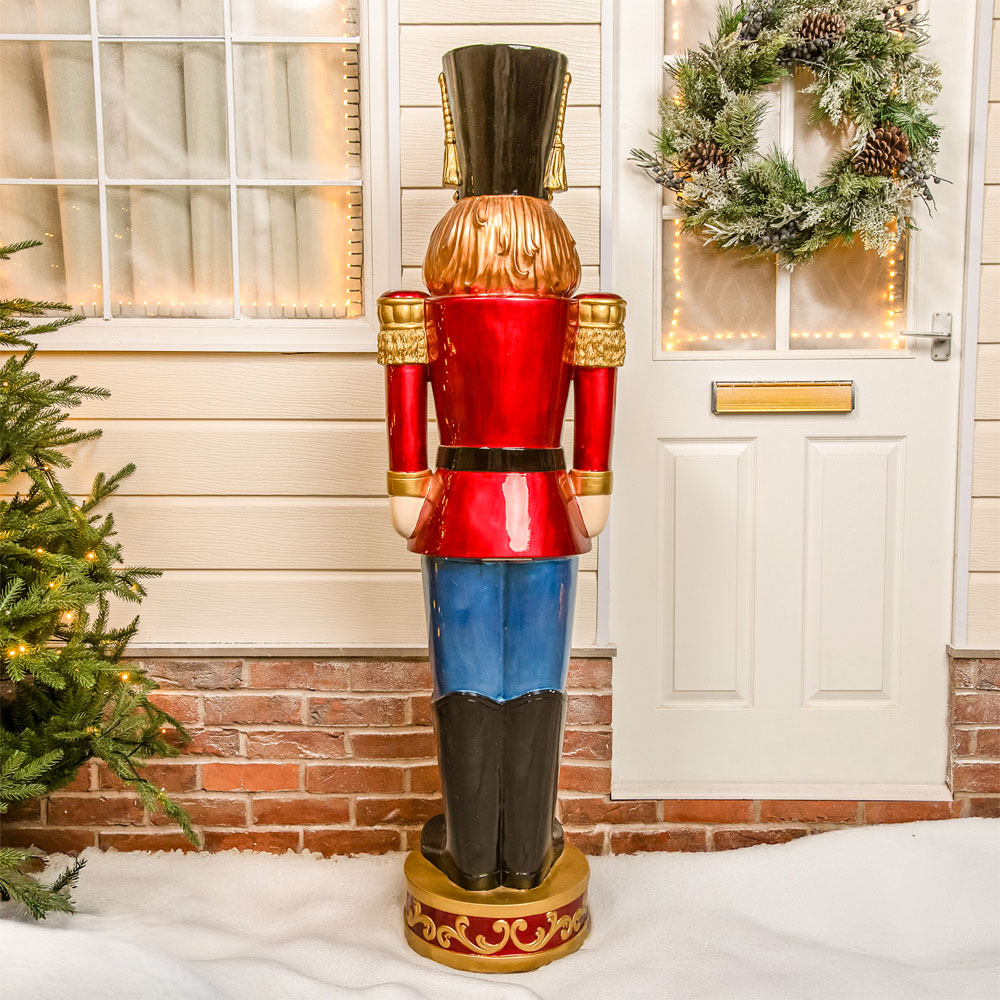 The Christmas Centre Red Blue and Green LED Lights Traditional Nutcracker Soldier 5.5ft Image 7