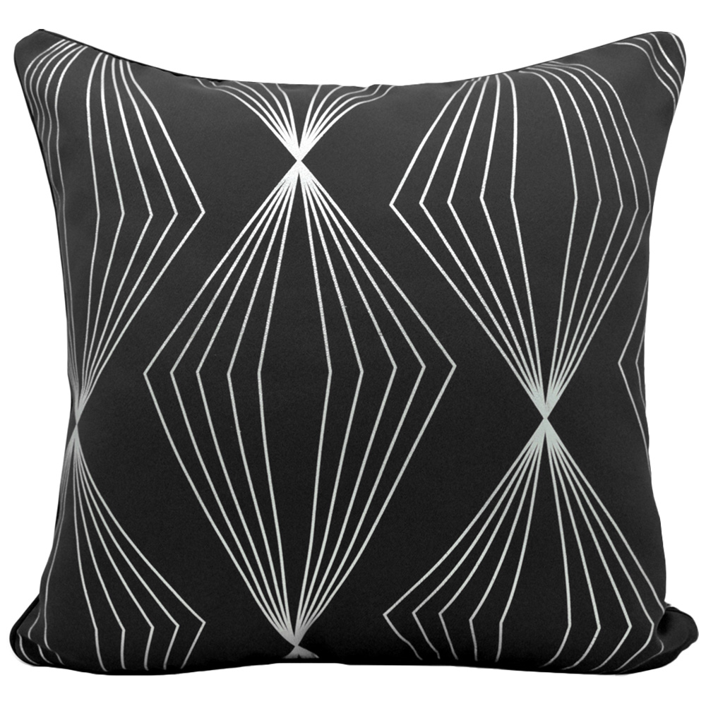 Velosso Onyx Black Filled Cushion 43 x 43cm 2 Pack Image 1