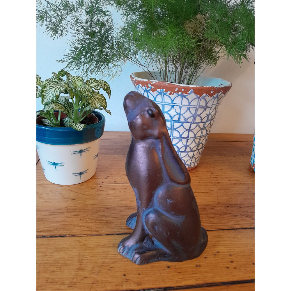 Inspirational Gifting Moongazing Hare Polystone Resin Garden Ornament Small Image 2