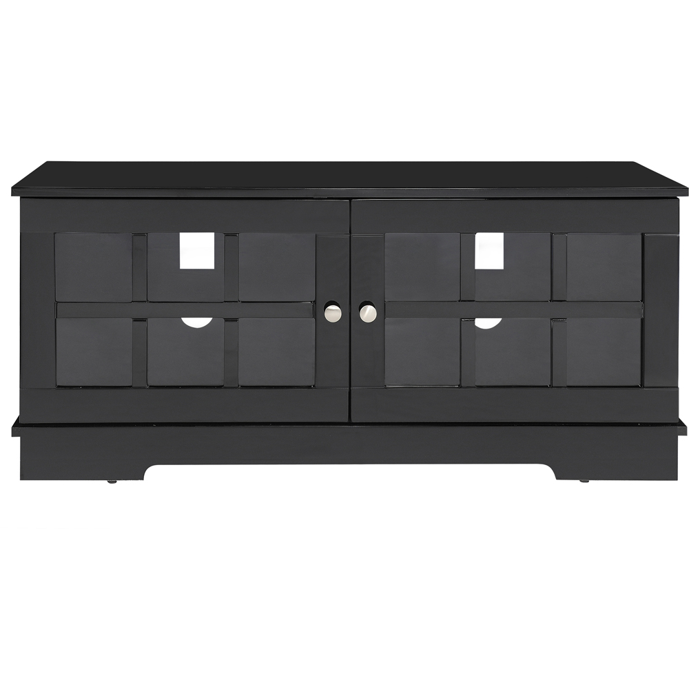 MDA Designs Hamilton 2 Door Black TV Unit Image 2